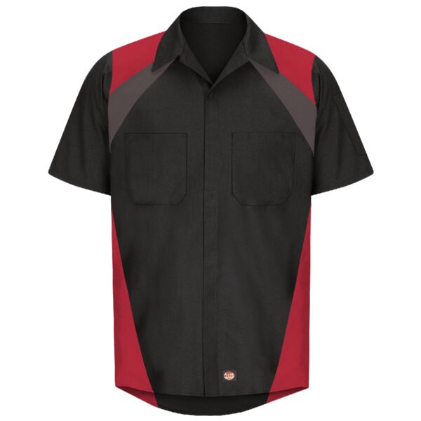 Tri-Color Short Sleeve Shop Shirt Thumbnail